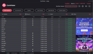 CoinPoker Lobby